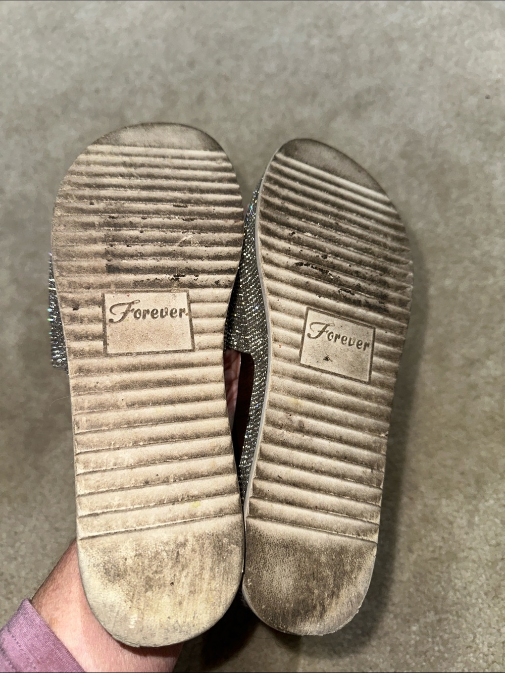 Forever 21 Rhinestone Slide Sandals in Silver - Picture 8 of 8